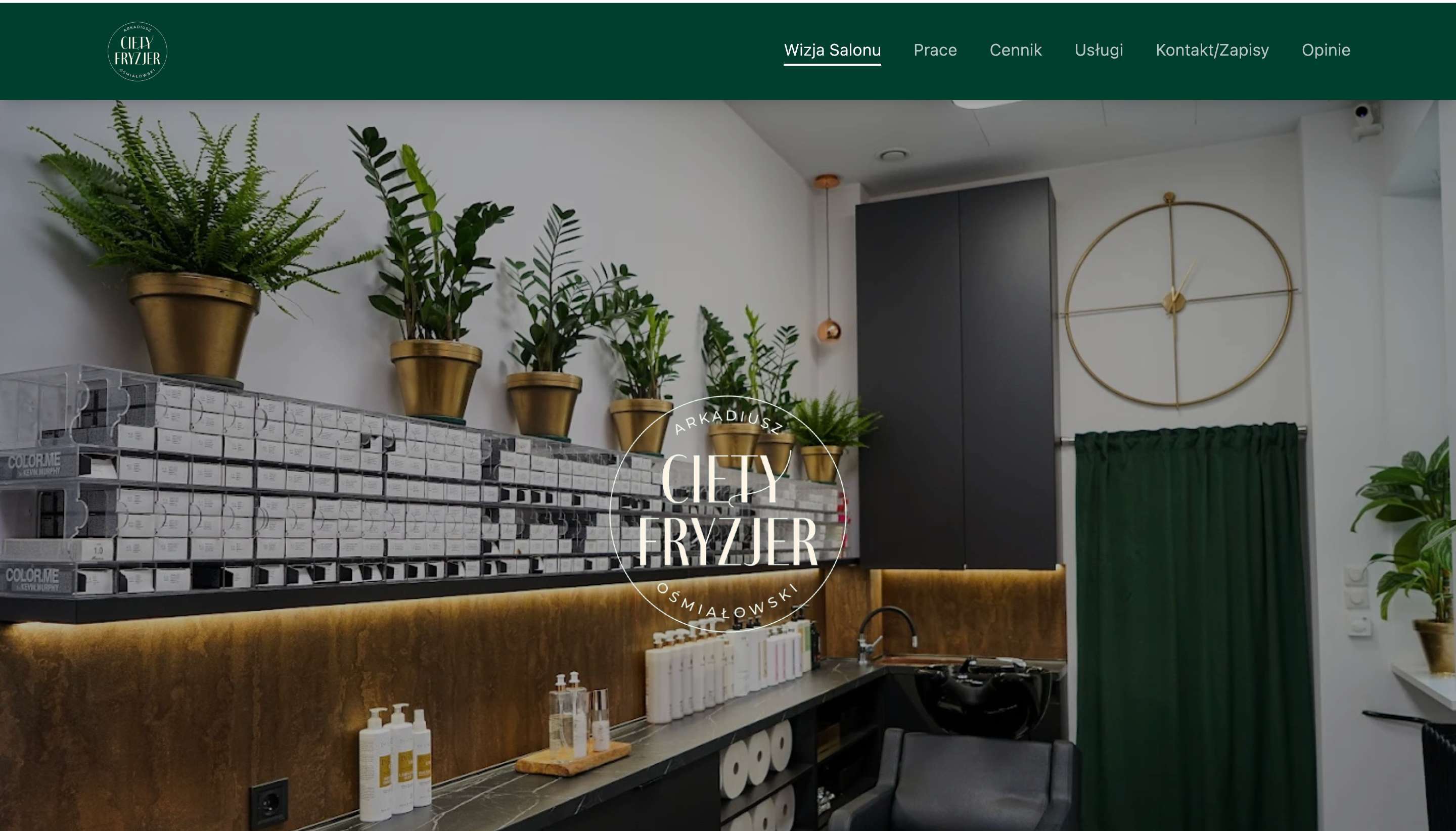 Strona internetowa dla Cięty Fryzjer - tworzenie stron www