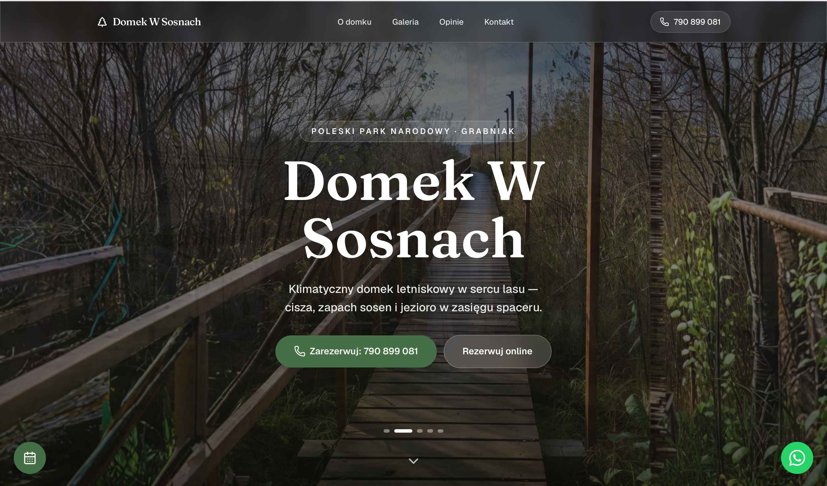 Strona internetowa dla Domek w sosnach