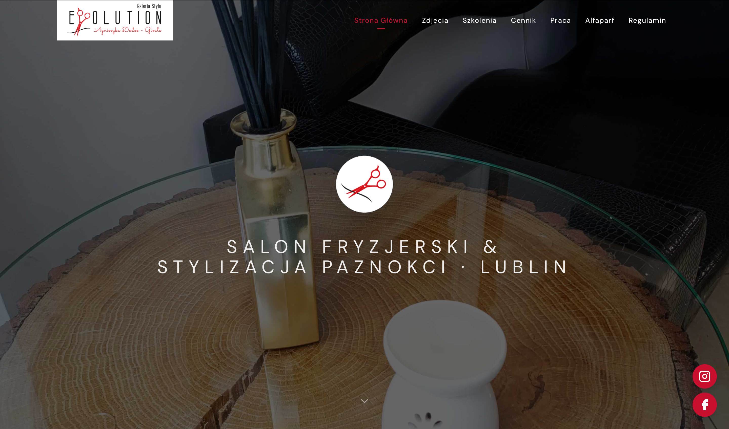 Strona internetowa dla Evolution Lublin - tworzenie stron www