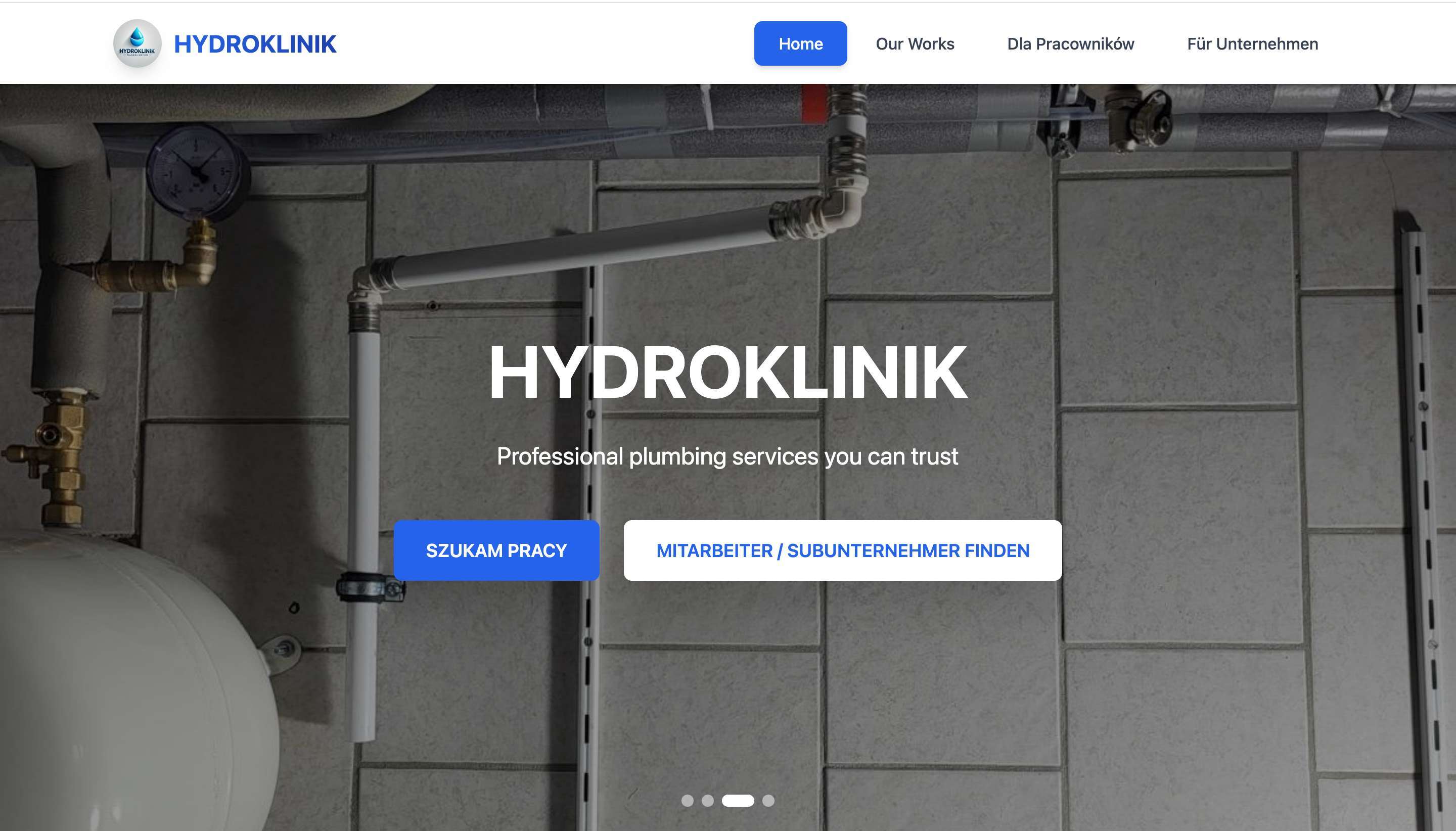 Strona internetowa dla Hydro Klinik - tworzenie stron www