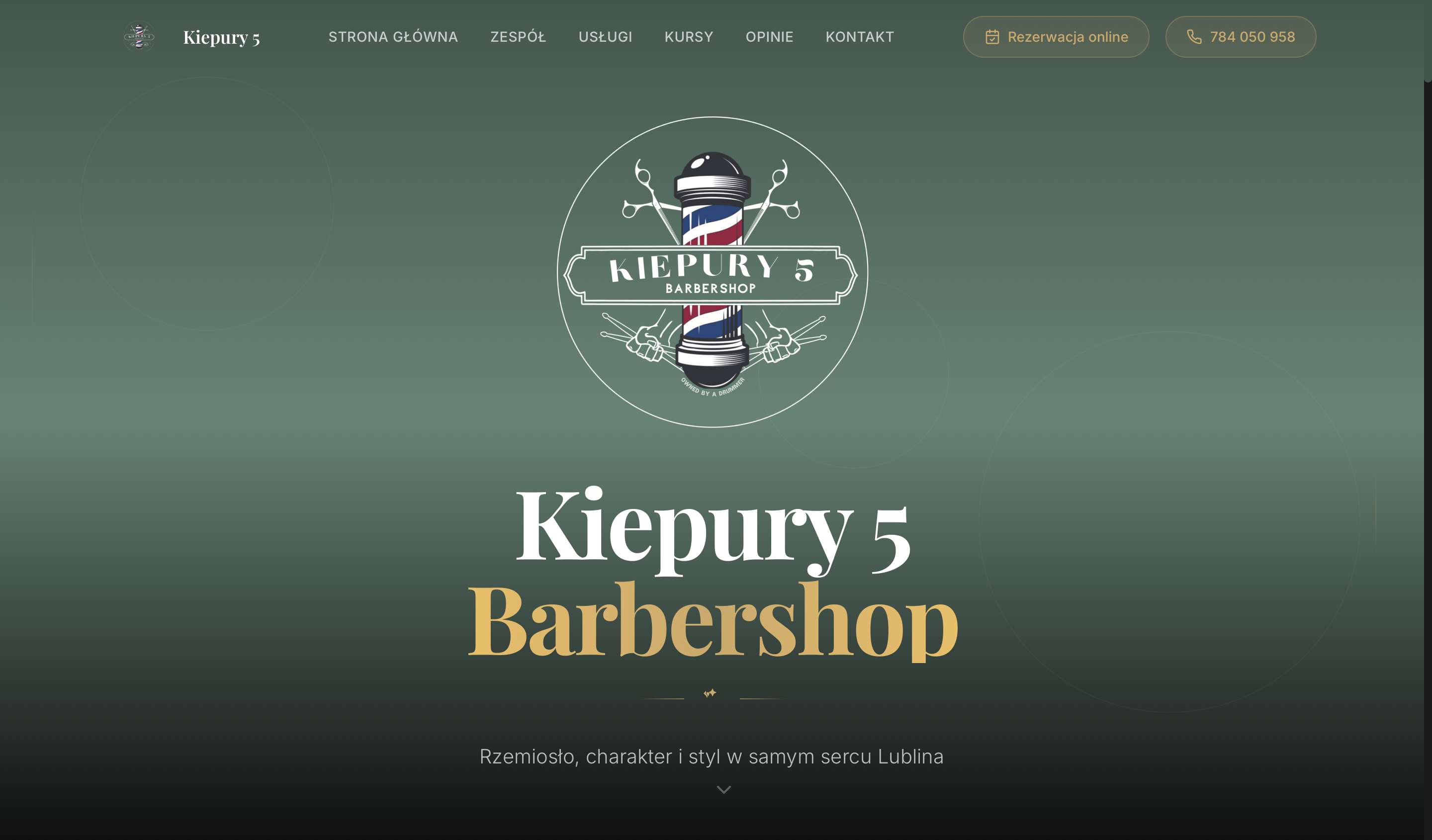 Strona internetowa dla Kiepury 5 Barbershop