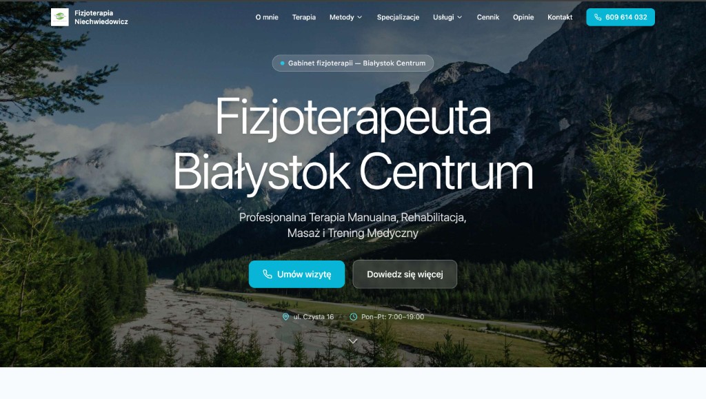 Strona internetowa dla Niechwiedowicz Fizjoterapia