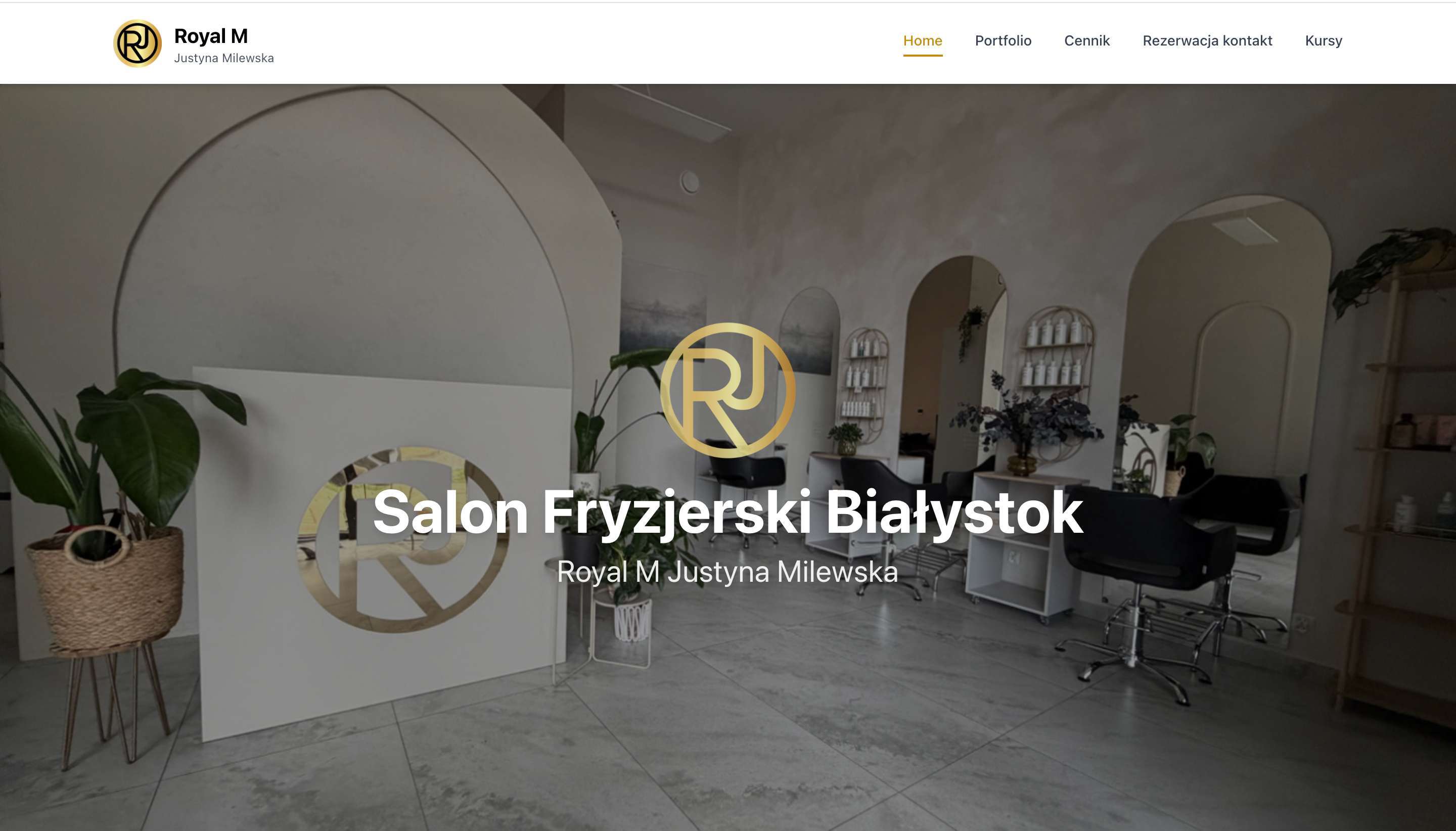 Strona internetowa dla Royal Justyna M - tworzenie stron www